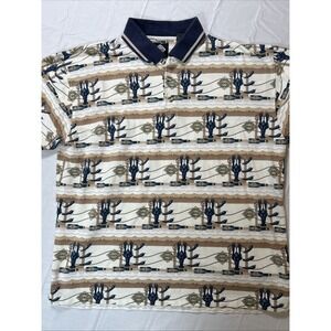 Tabasco Polo Shirt Men's Size Large Lobster Design Hot Sauce